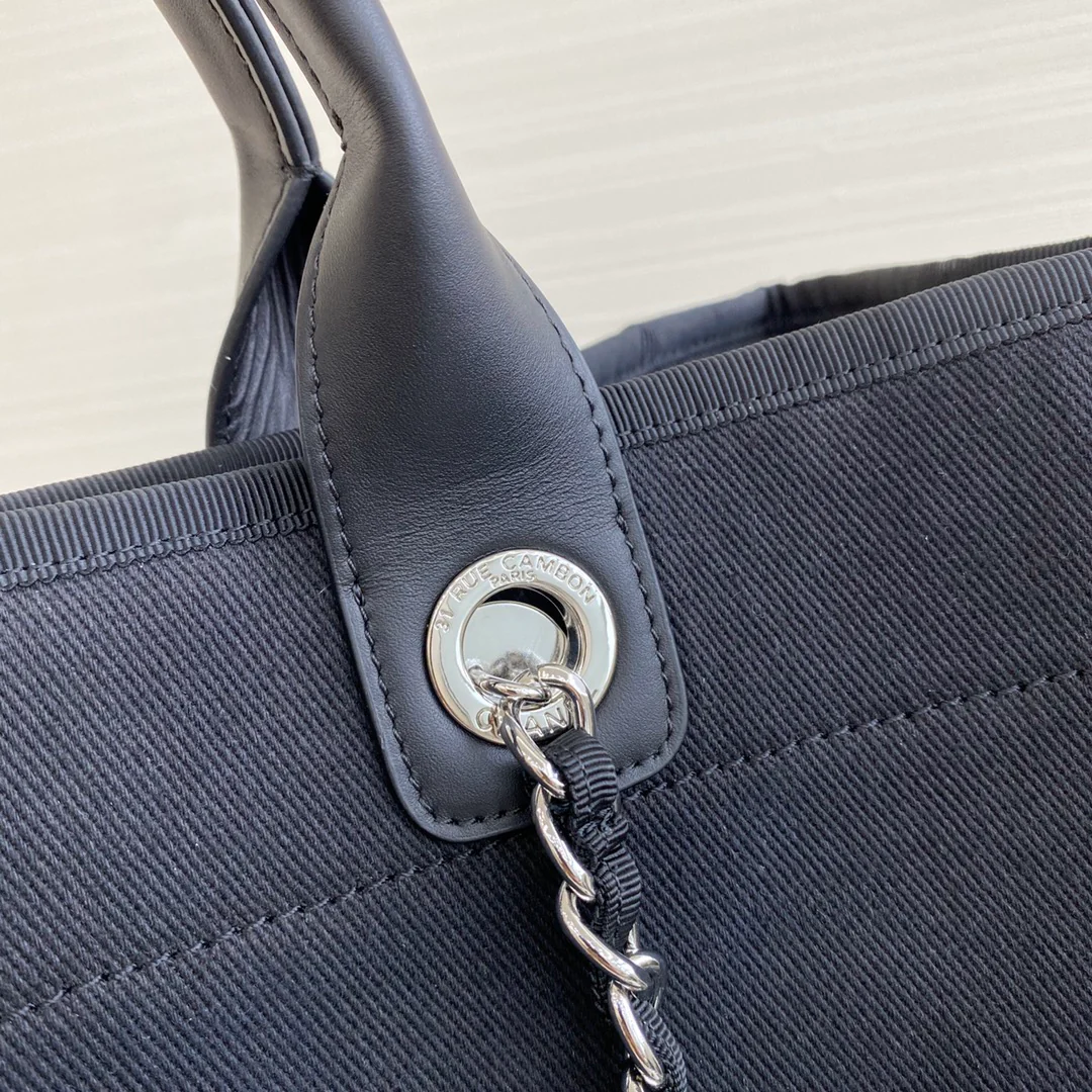 Большая пляжная сумка Chanel Pearl Black