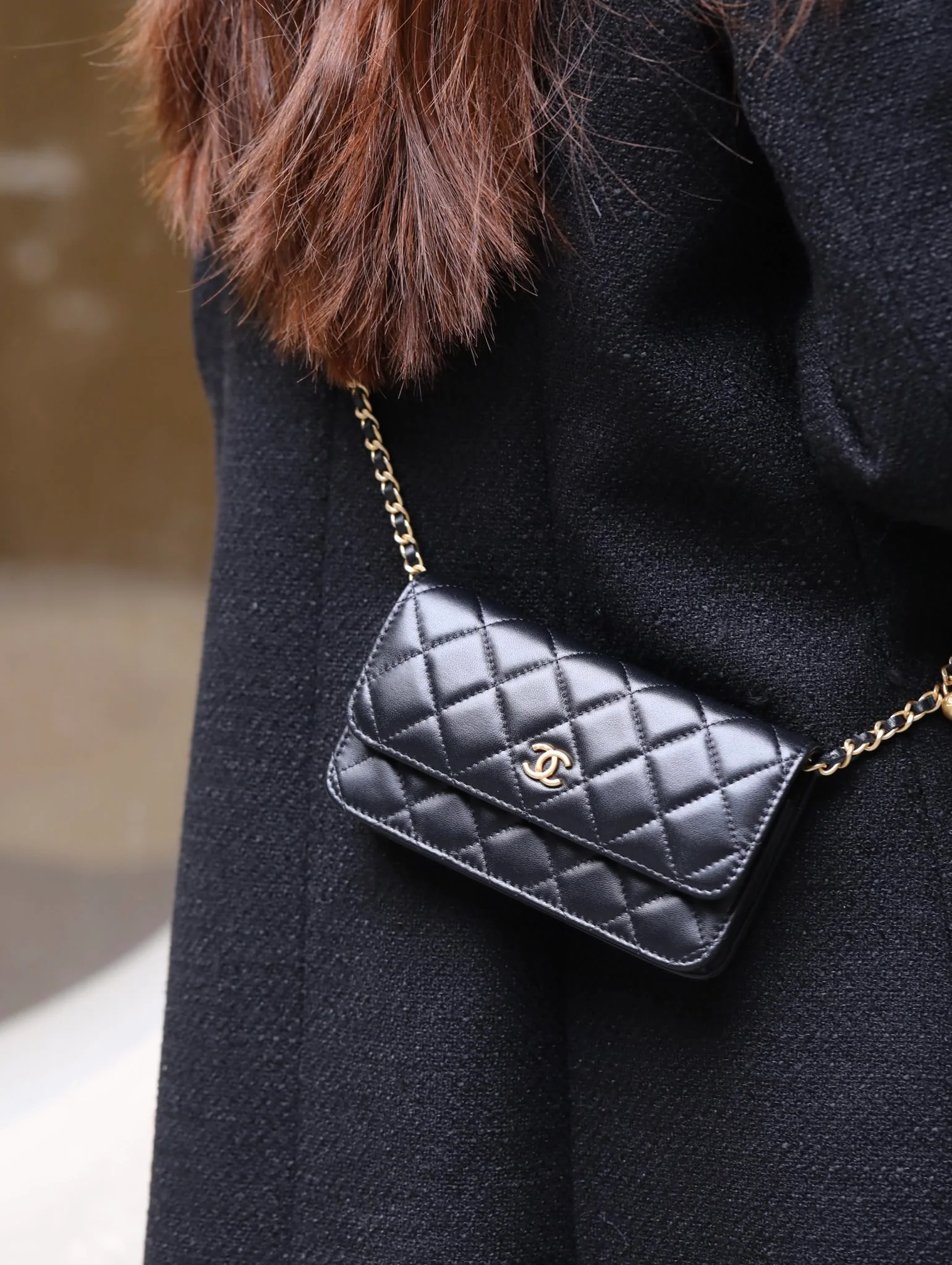 Chanel - Chanel - Золотой шар WOC - Черный