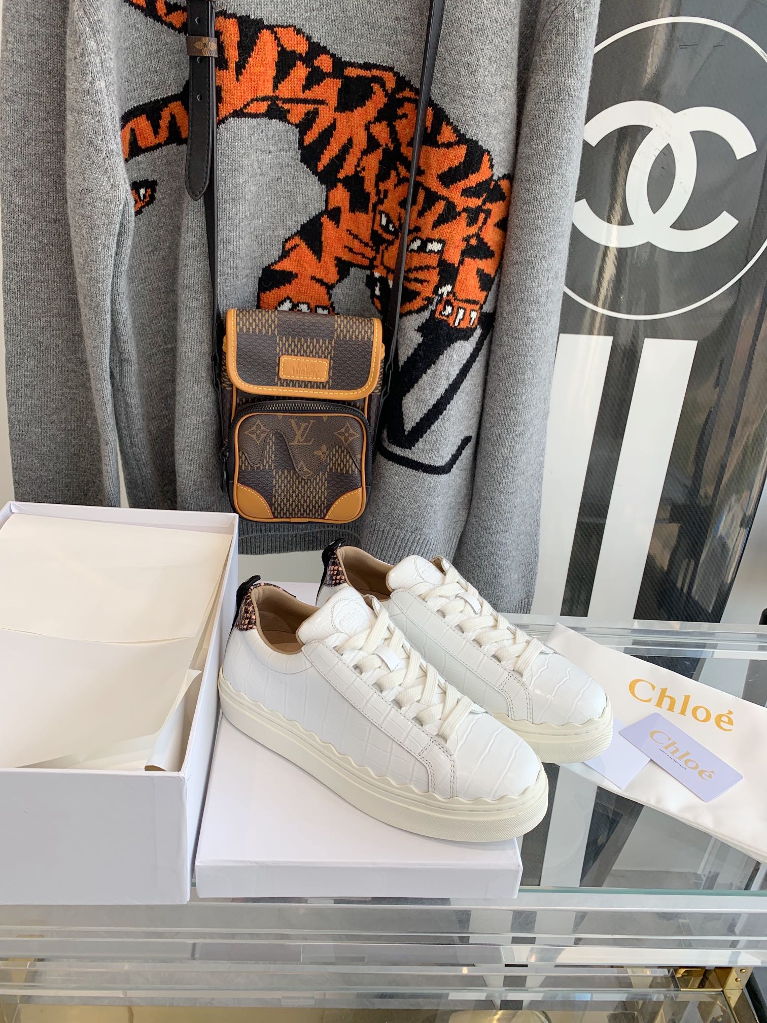 Белые кроссовки Chloe на платформе, повседневная обувь, размеры 35-41.