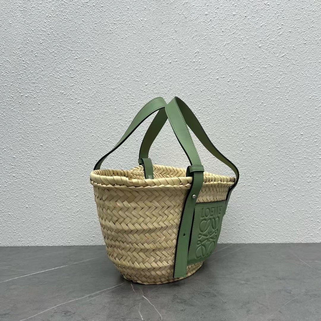 Соломенная сумка Loewe - 33 см - Маленькая - Зеленая