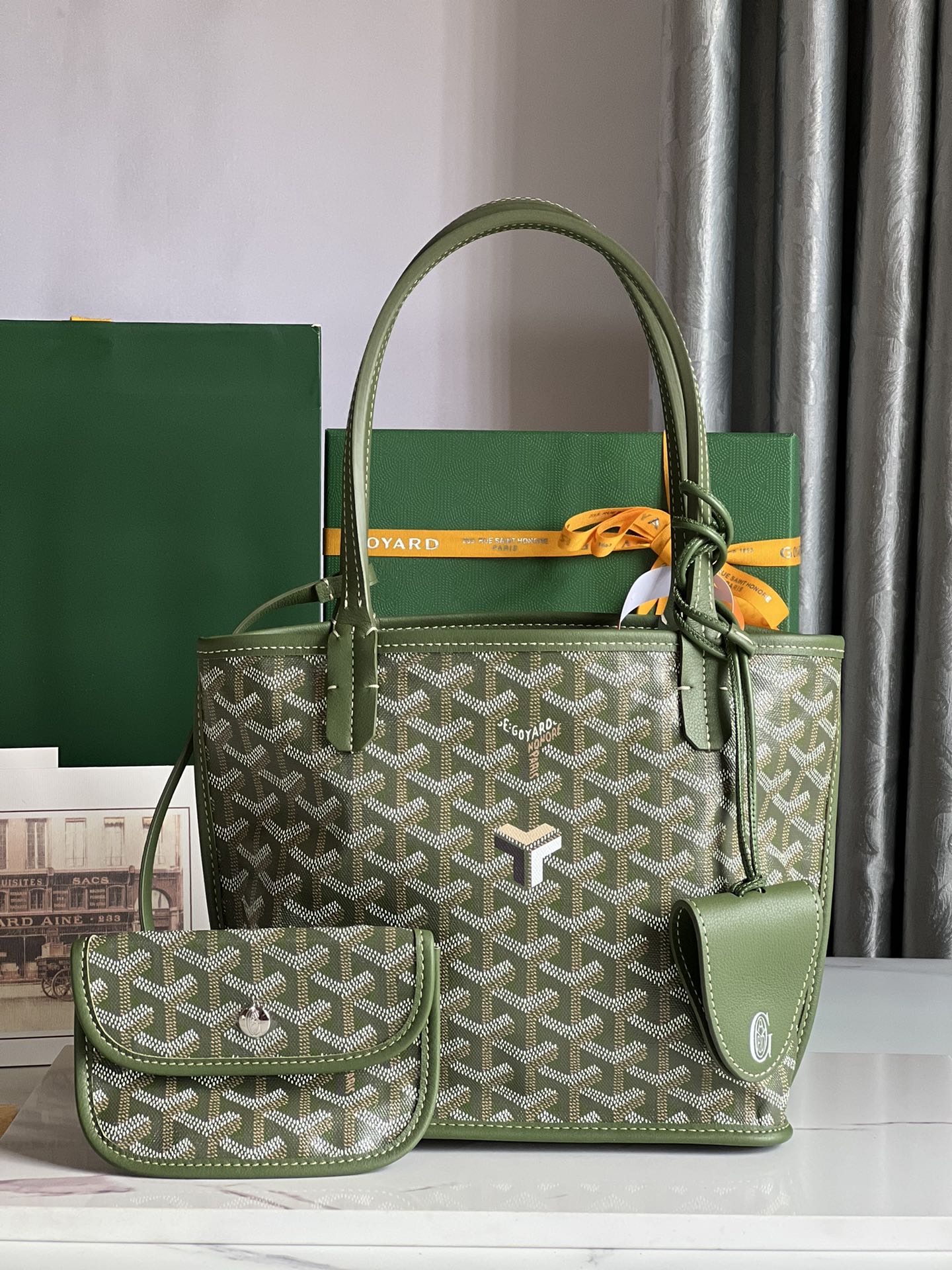 Мини-сумка Goyard Anjou - Зеленый хаки