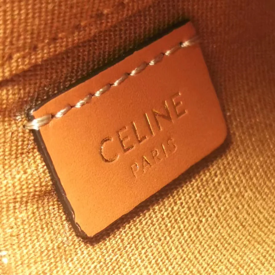 Сумка-коробка Celine с монограммой - коричневая