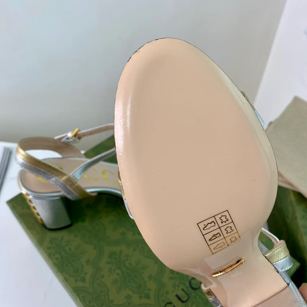 Gucci - Босоножки на массивном каблуке с ремешками