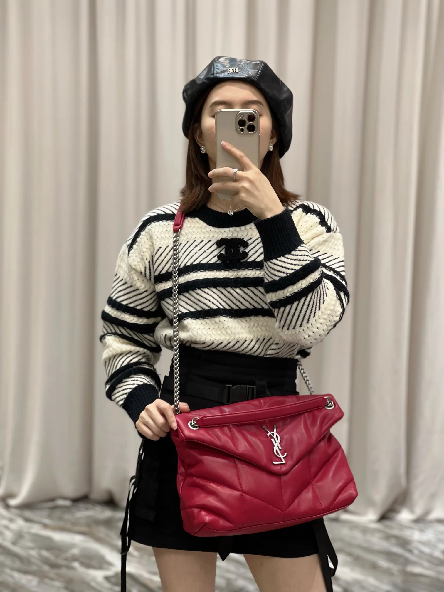 Сумка через плечо/кроссбоди YSL Laurent - красная