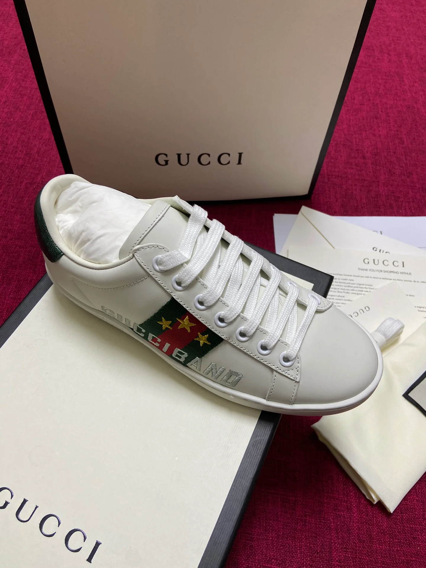 Gucci - Белые кроссовки - Кроссовки - Повседневная обувь - 4