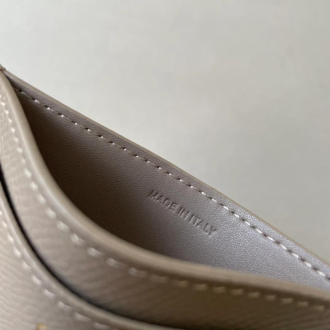 Небольшой держатель для карт Celine - зернистая телячья кожа - серо-коричневый