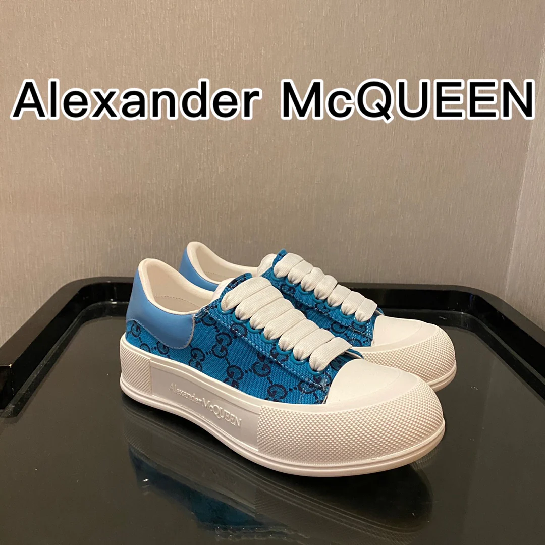 McQueen - Коллекция Vintage G - Туфли на платформе из парусины - Синие