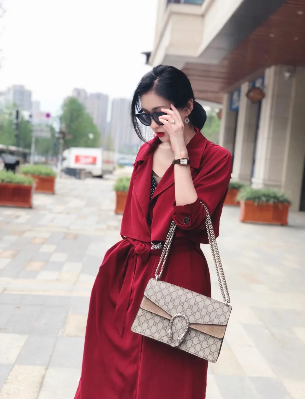 Gucci-经典酒神包-上身图分享