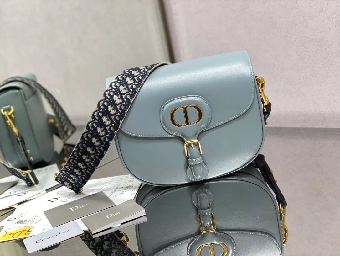 Dior Bobby - Большой размер 27 см - Синяя кожа