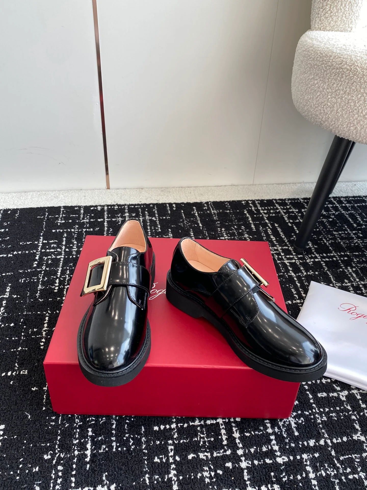 Обувь RV Shoes - Новинка сезона осень/зима 2023 - Лоферы на платформе - Черные