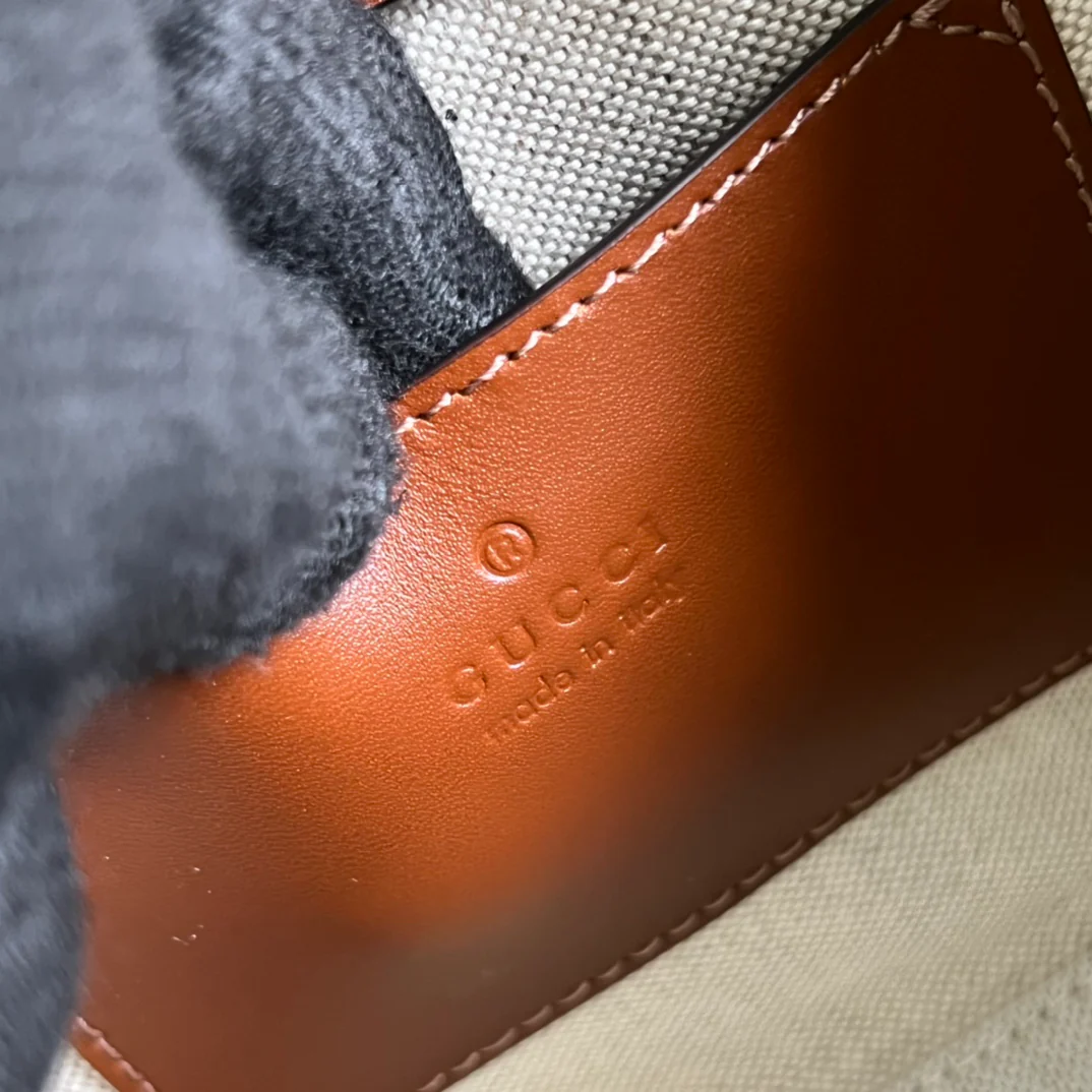 Сумка Gucci из бамбука - коричневая ткань - 20x16x10 см