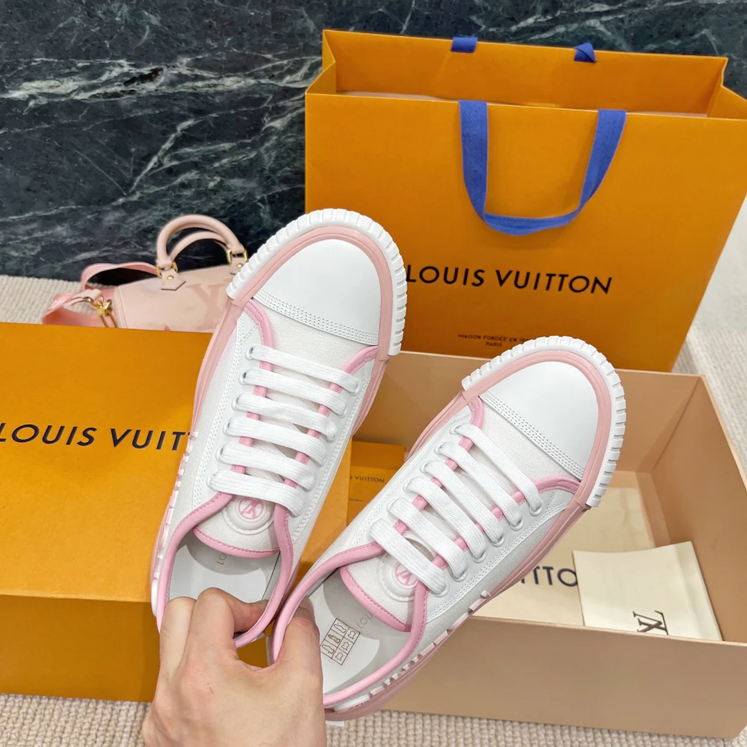 Серия LV-Squad - Кроссовки - Белые и розовые - 1