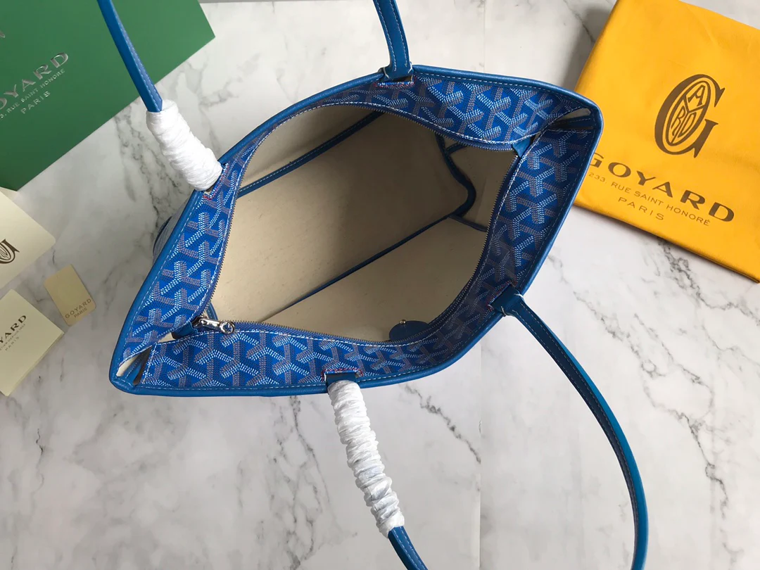 Маленькая сумка-тоут Goyard на молнии - синяя