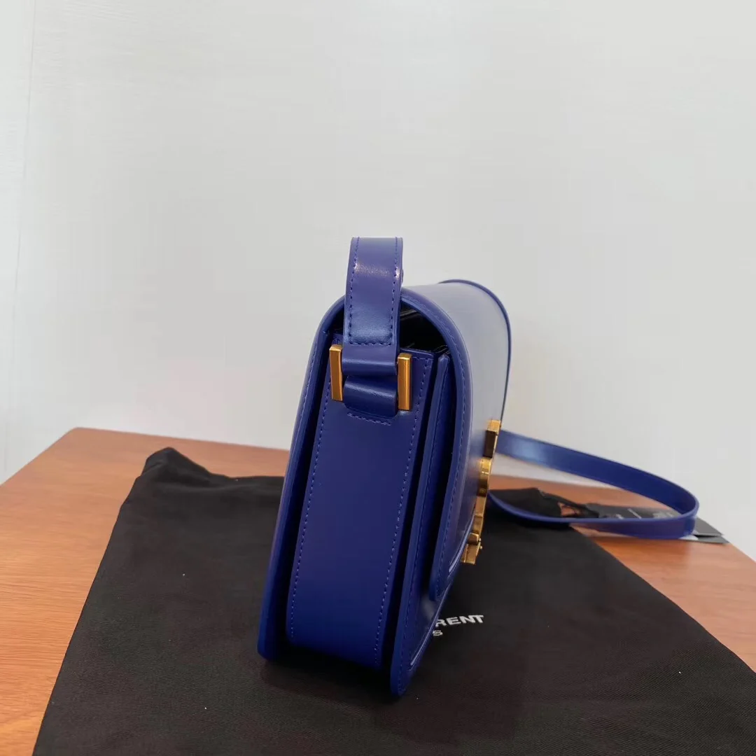 Сумка YSL Solferino Tofu - синяя - 23см