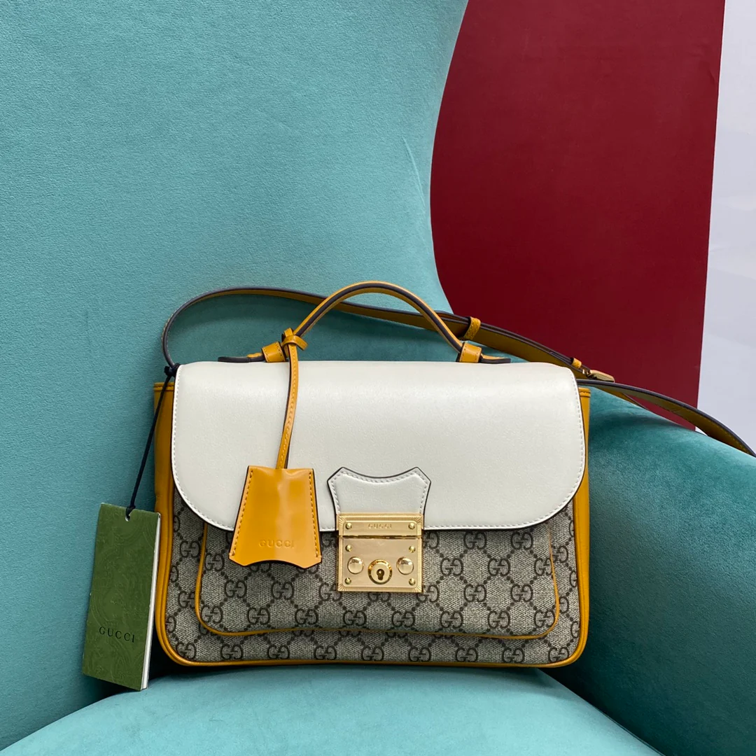 Сумка-мессенджер Gucci с замком, большой размер - 1