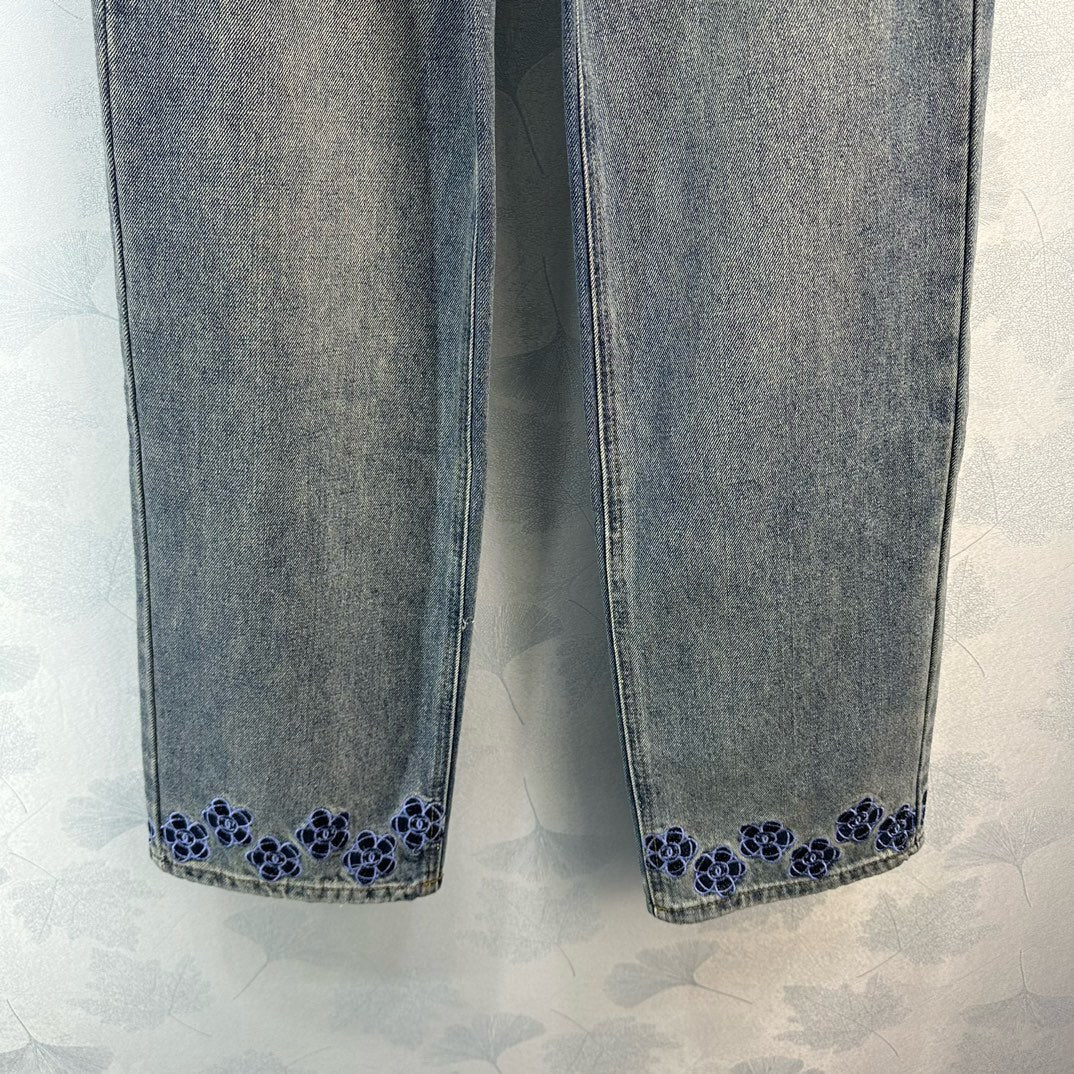 Летние джинсы прямого кроя Chanel 2403