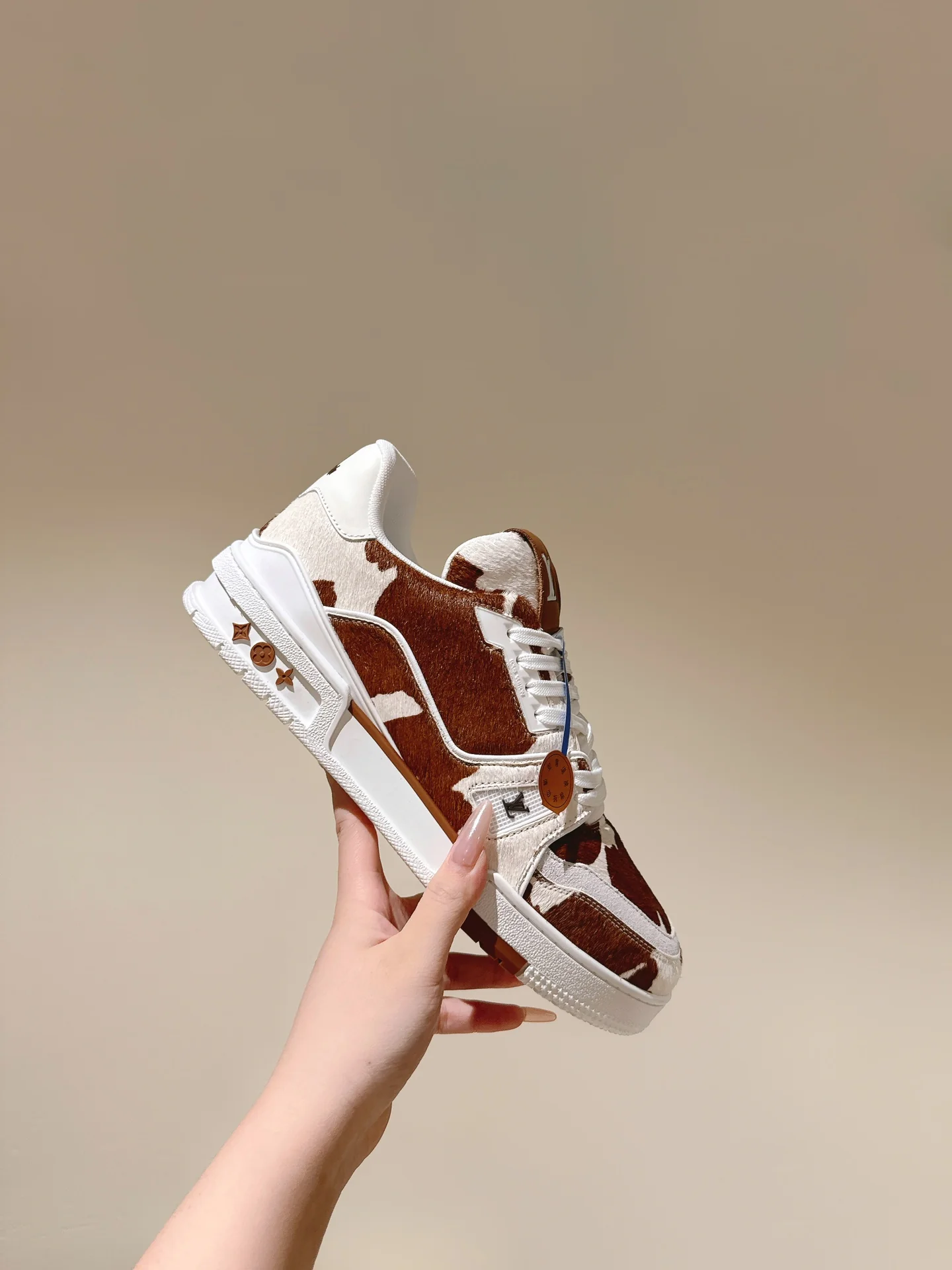 LV-2024-Кроссовки для скейтбординга-Кофе-1