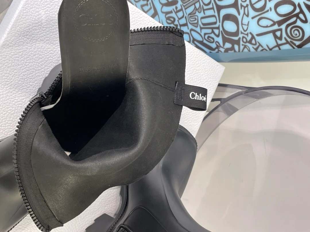 Обувь Chloe - Chloe - платформа - резиновые сапоги - черные