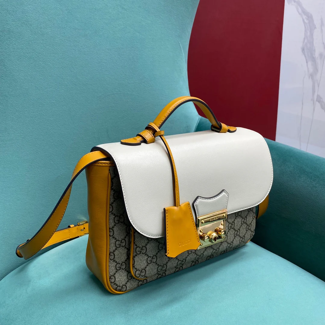 Сумка-мессенджер Gucci с замком, большой размер - 1