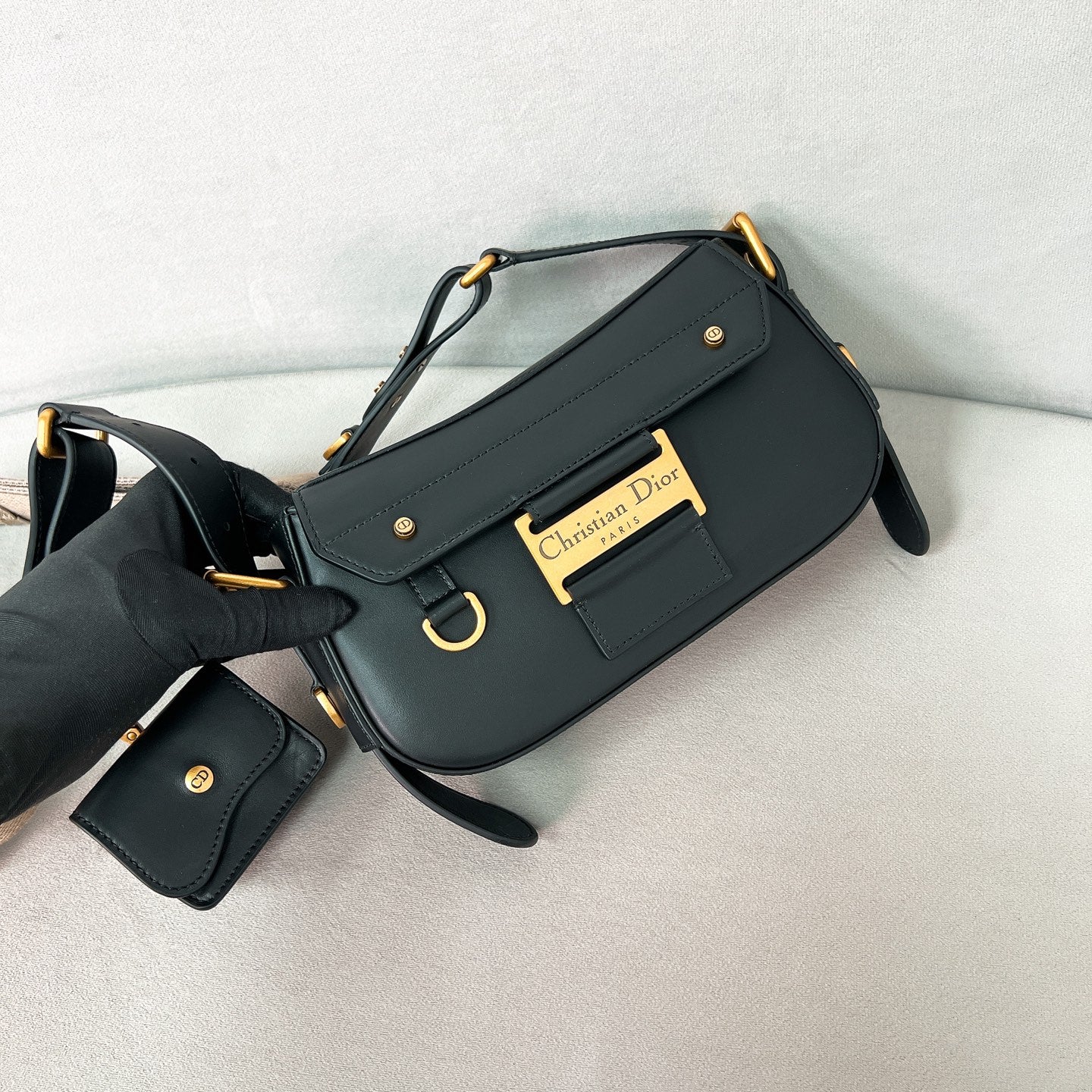 Сумка Dior Streetchic через плечо, маленькая, черная.