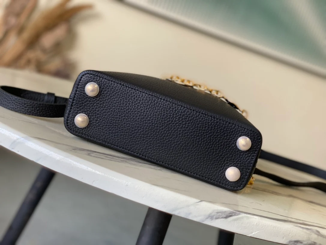 Кожаная сумка LV Capucines - синяя