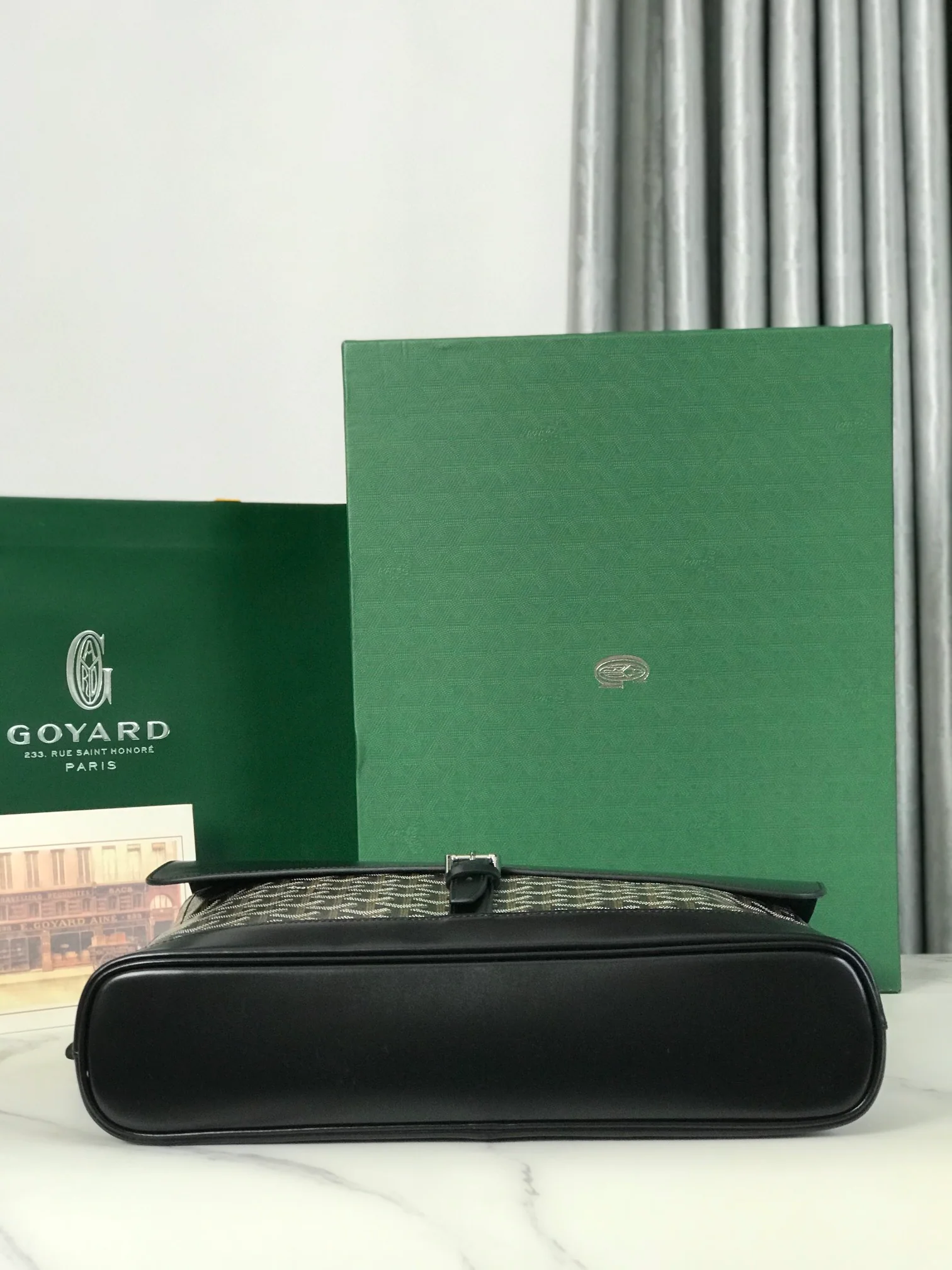 Сумка-мессенджер Goyard из льняной парусины - Черная - 1 шт.
