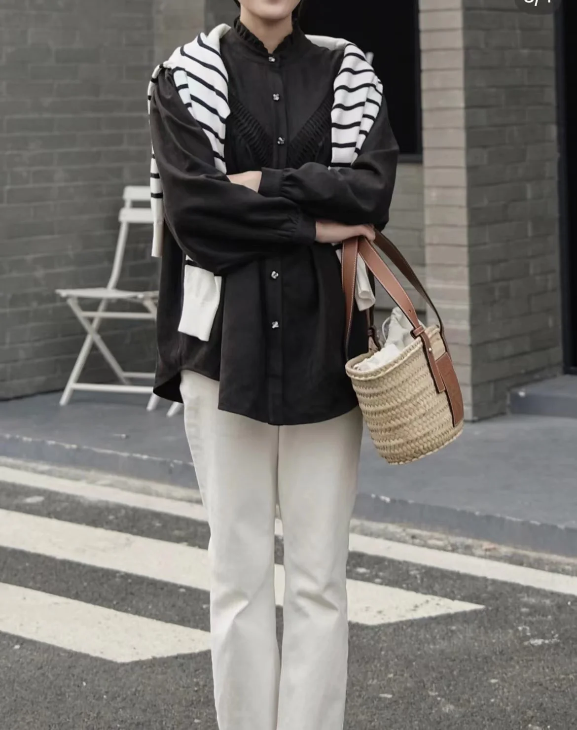 Соломенная сумка Loewe - 33 см - Маленькая - Коричневая