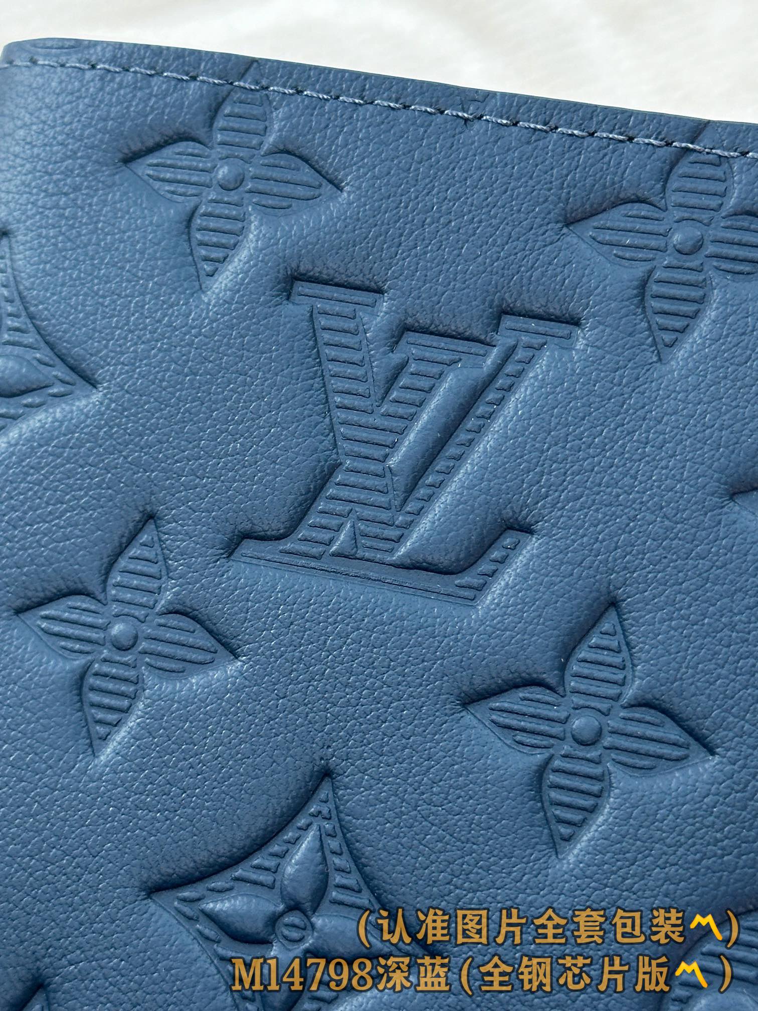 LV-m14798-Обложка для паспорта - Темно-синяя