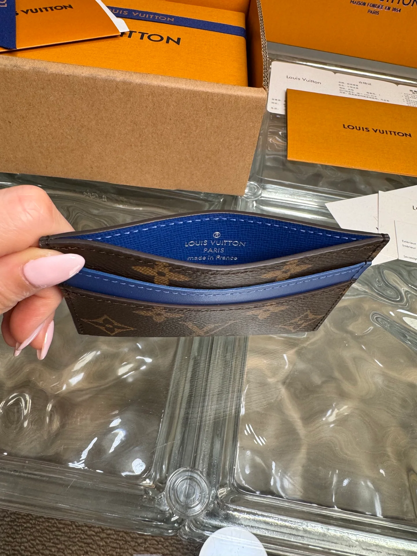 LV-m12843-monogram-macassar card holder-blue