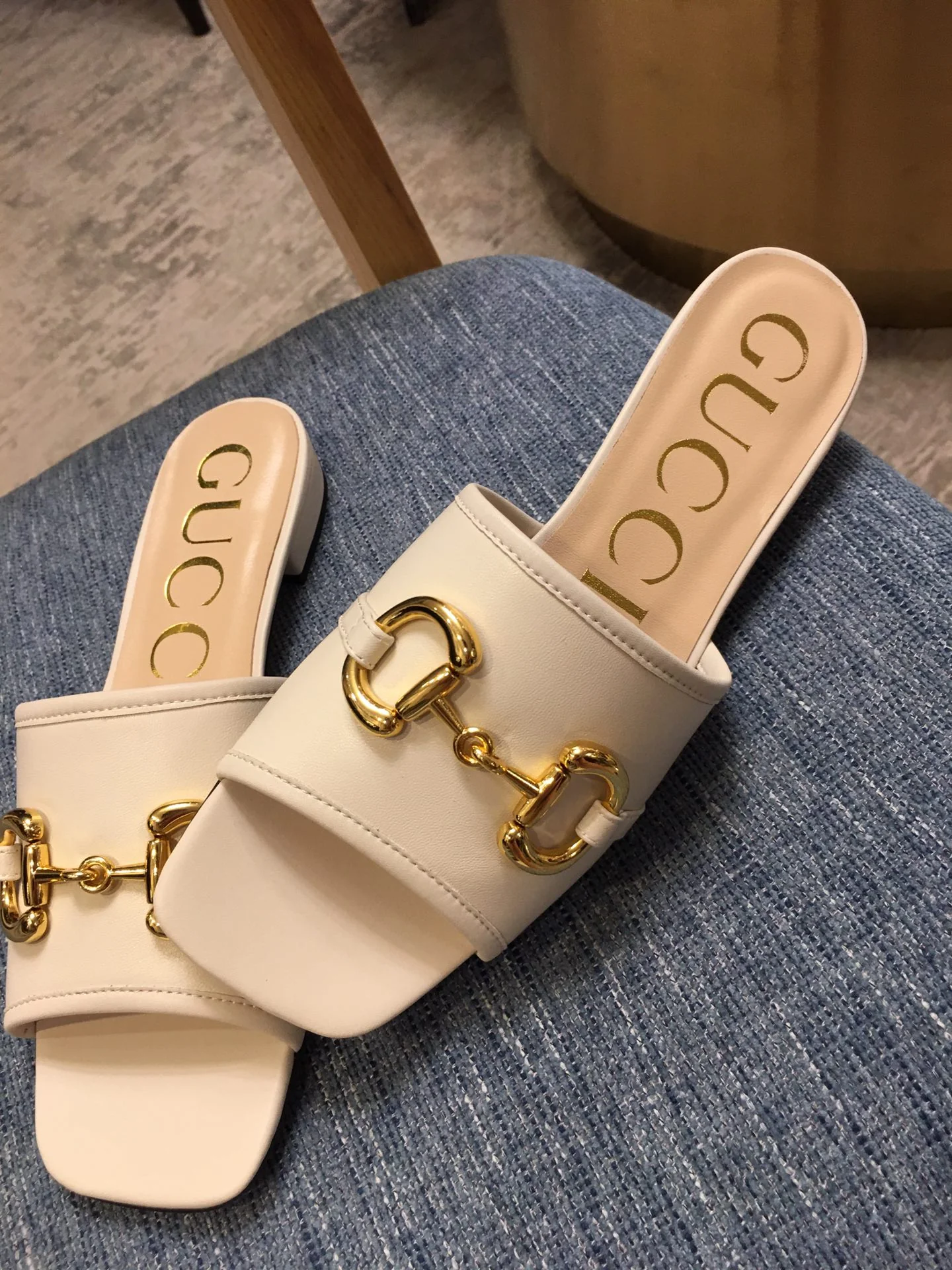 Gucci - Металлическая цепочка - Квадратный носок - Тапочки