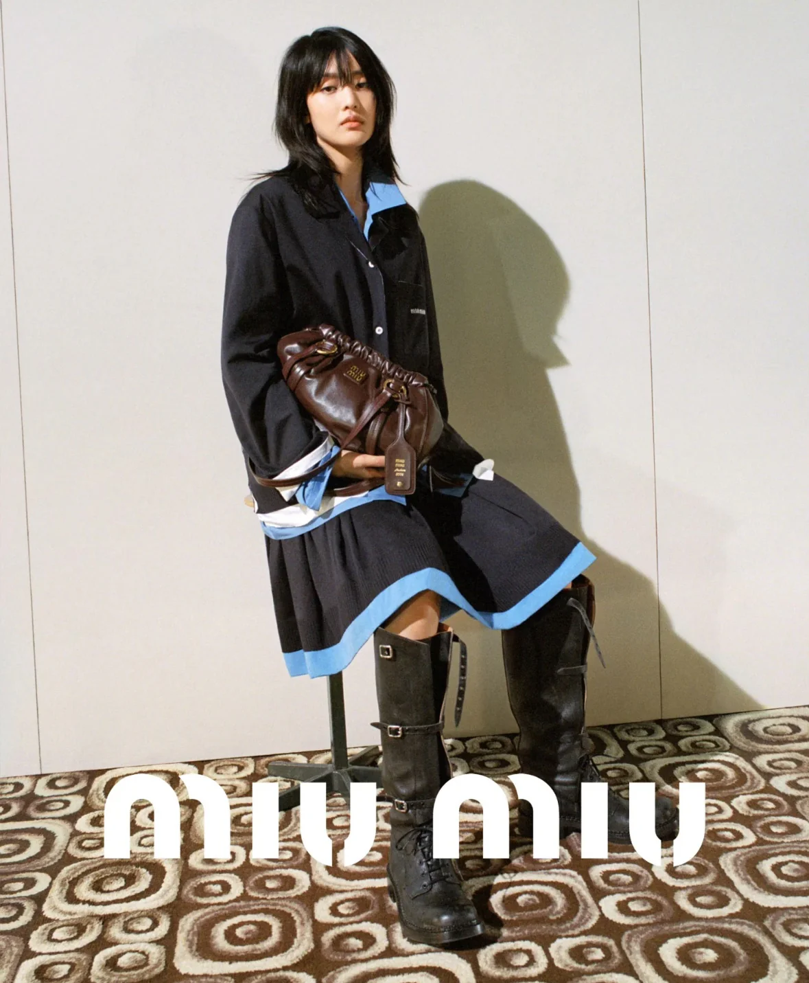 Сумка Miu Miu Joie из кожи наппа - Маленькая - Цвет меланж - 1