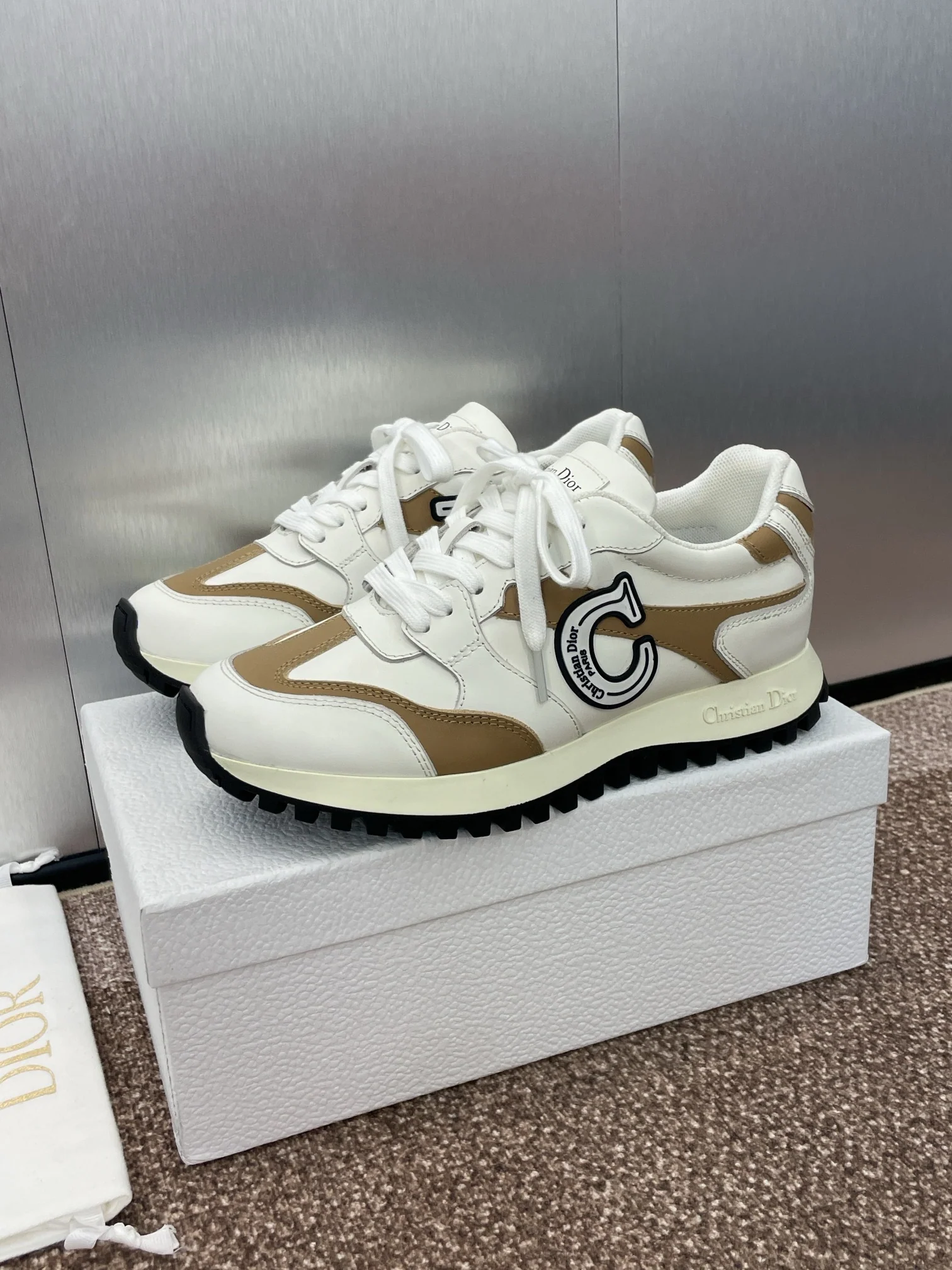 Кроссовки Dior 2024 — цвет ?Молочный чай?