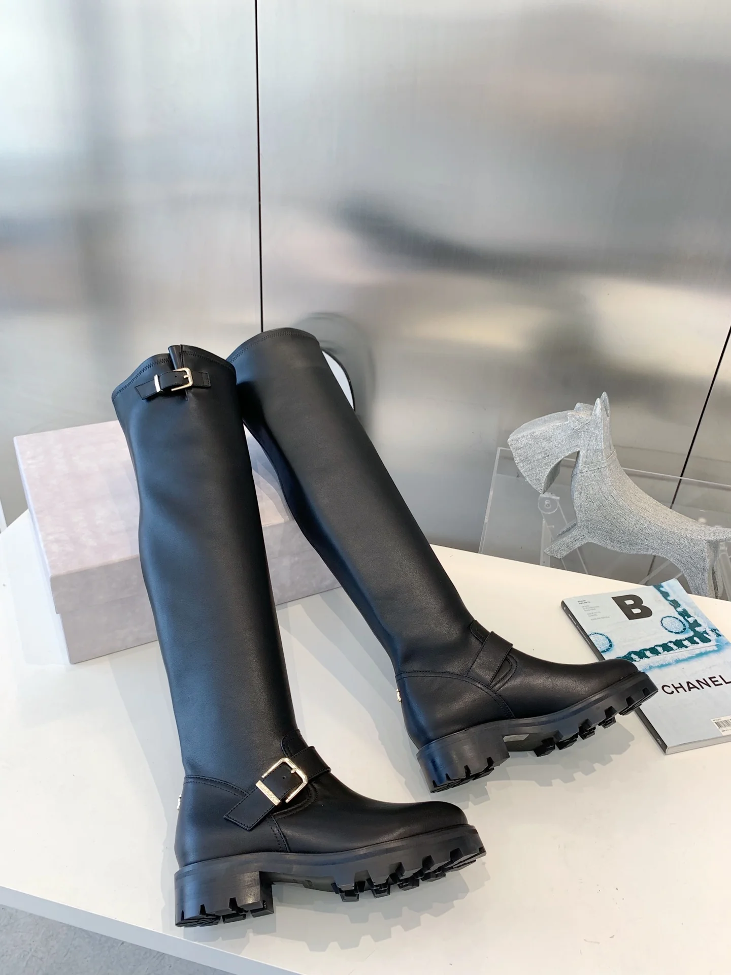 Jimmy - Новинка 2022 года - Кожаные сапоги выше колена