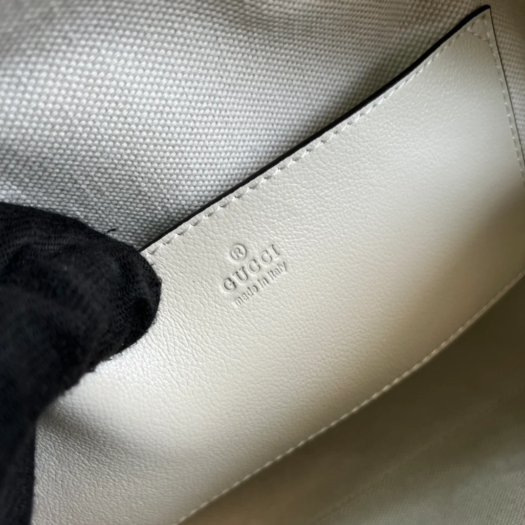 Сумка Gucci из бамбука - 30x18x15 см - белая