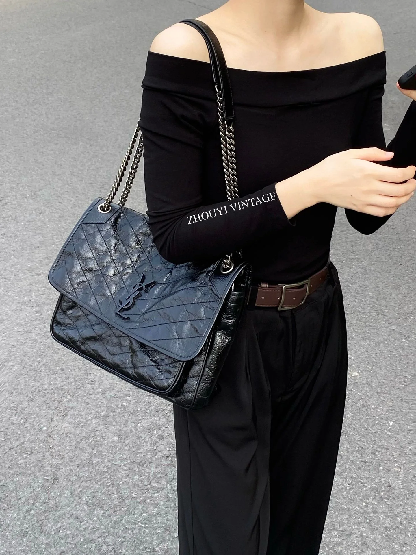 YSL Niki Baby 32 см, узор 