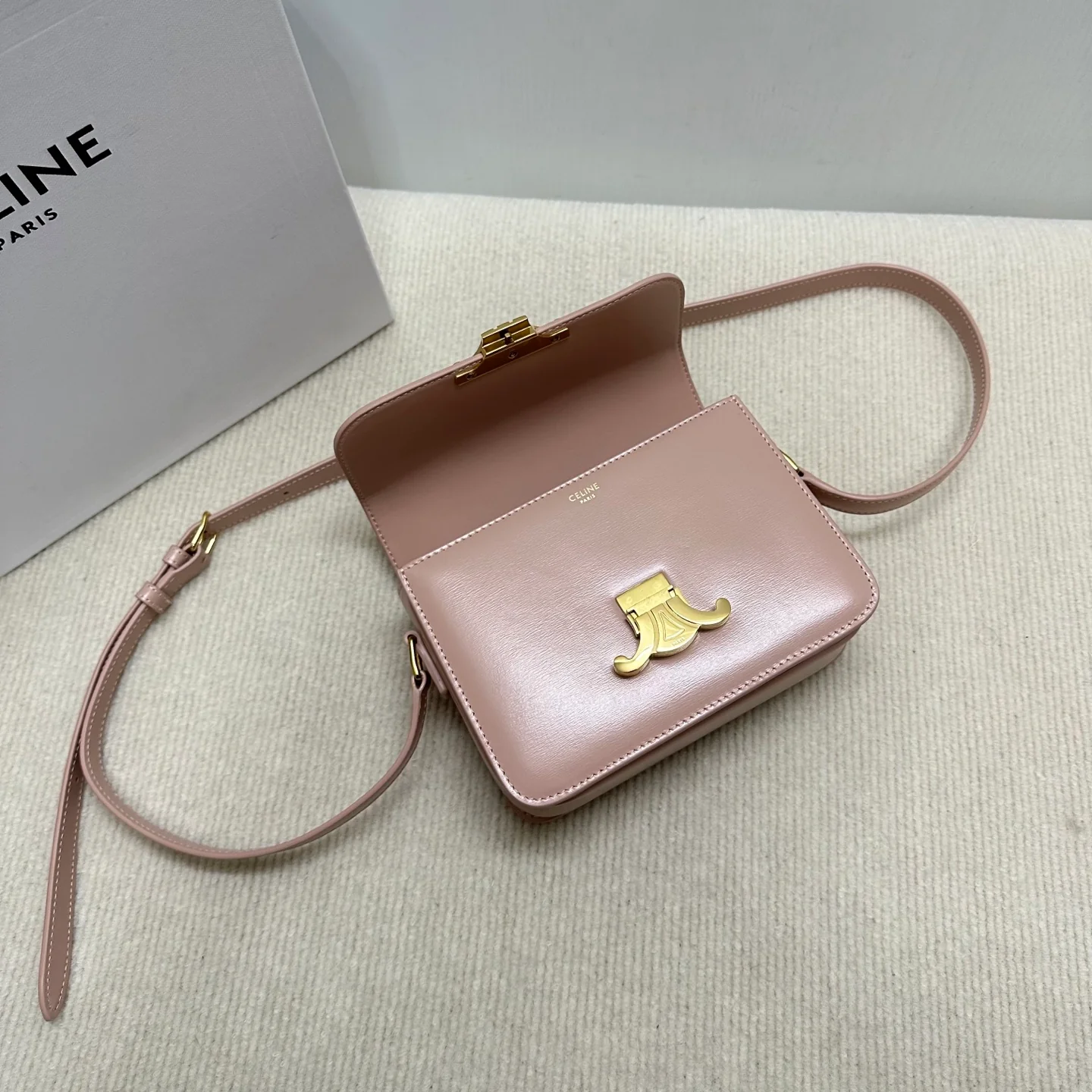 Сумка Celine Arc de Triomphe Square Bag - Маленькая - Розовая