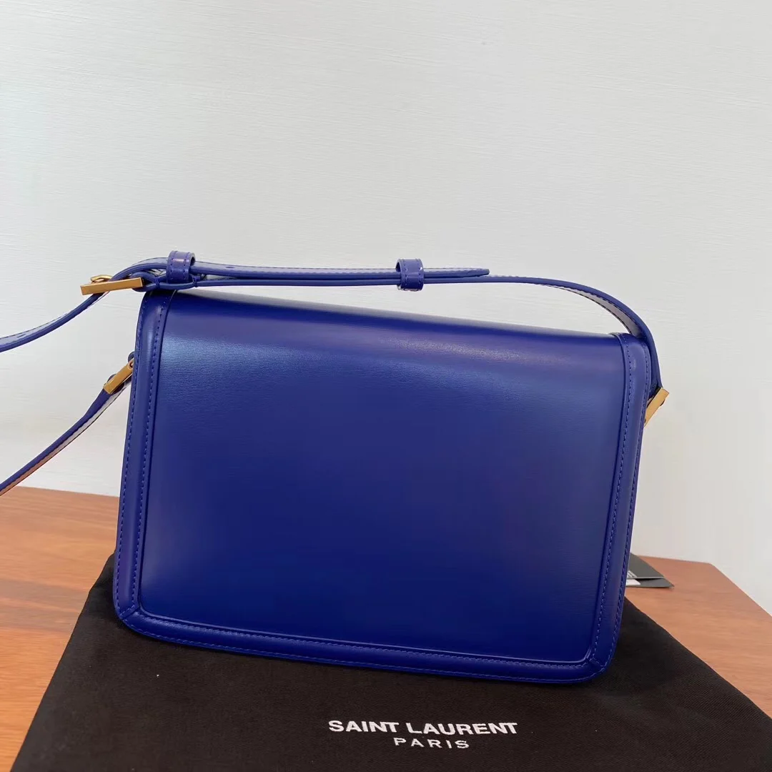 Сумка YSL Solferino Tofu - синяя - 23см