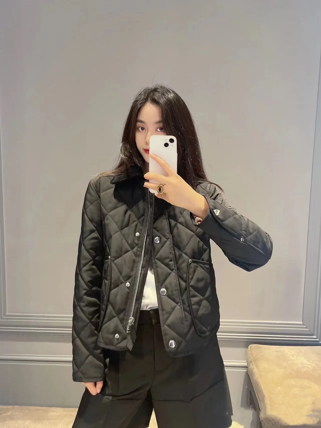 Пальто Burberry осень/зима - Классическая клетка, вельветовый воротник - 1 шт.