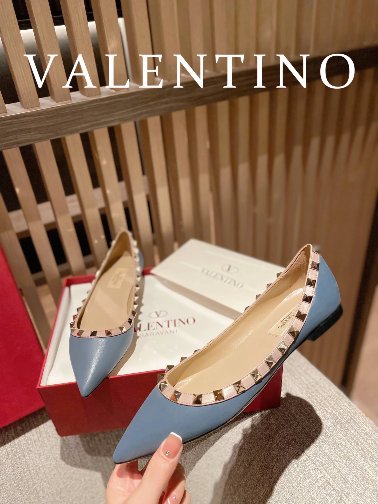 Классические балетки Valentino - синие
