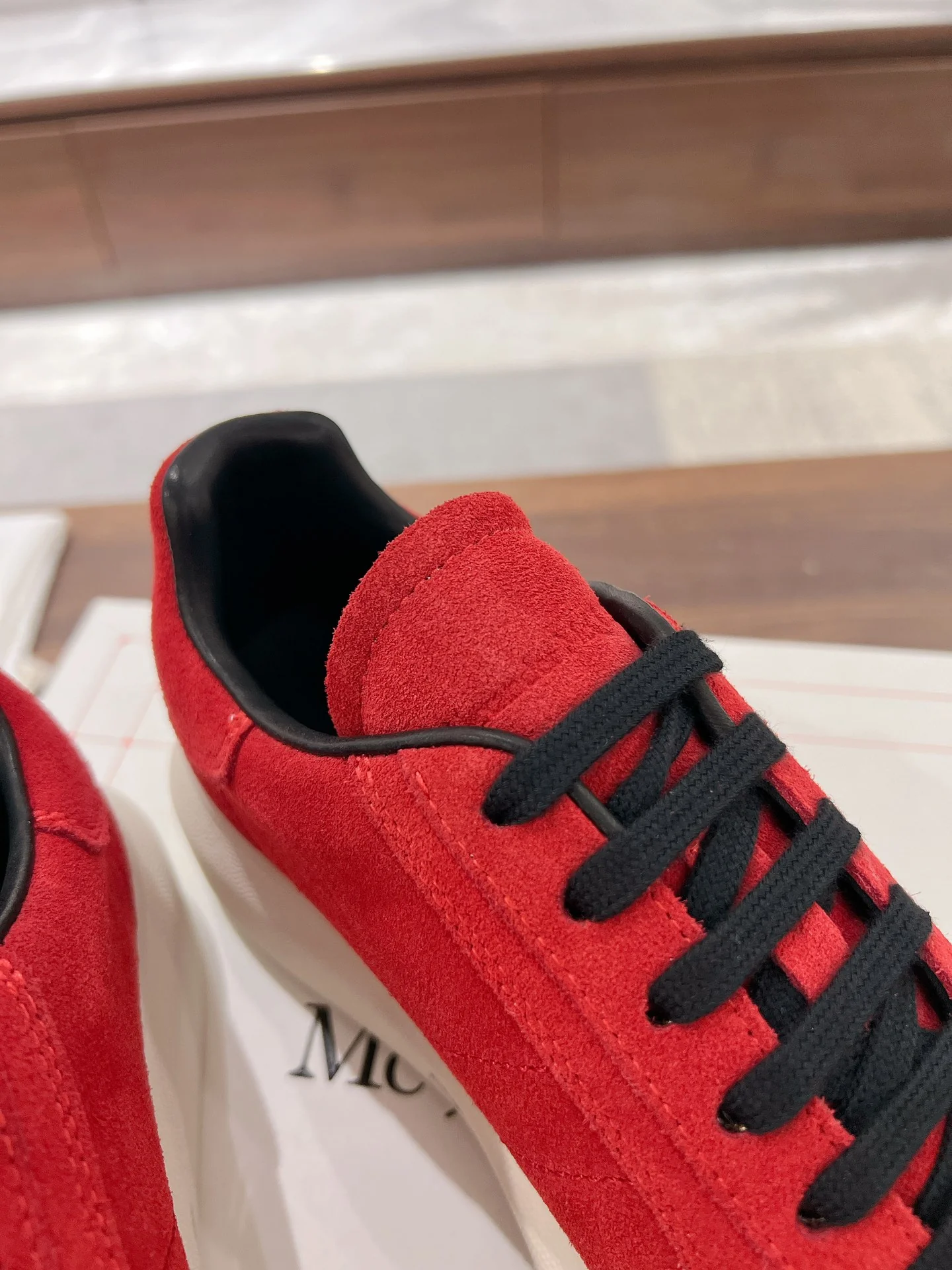 Повседневные туфли McQueen 2024 - Красные - 1