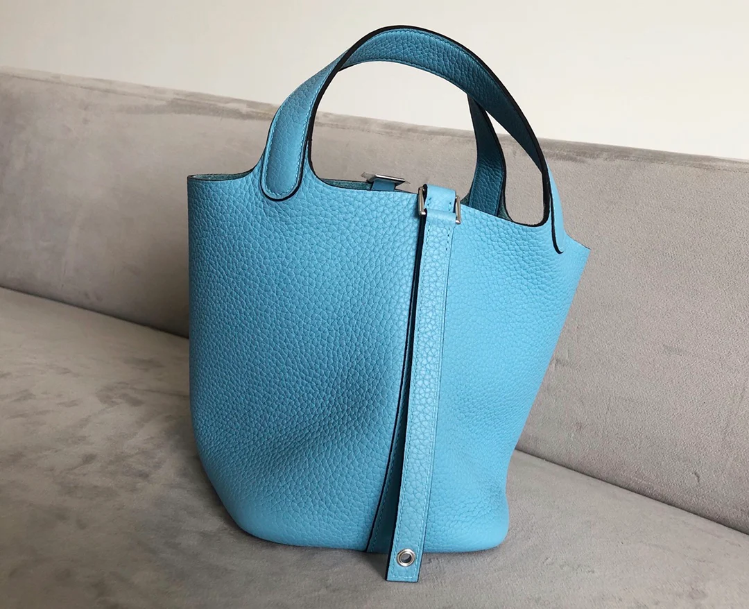 Пряжка Hermes Picotin 18-TC Northern Blue Silver