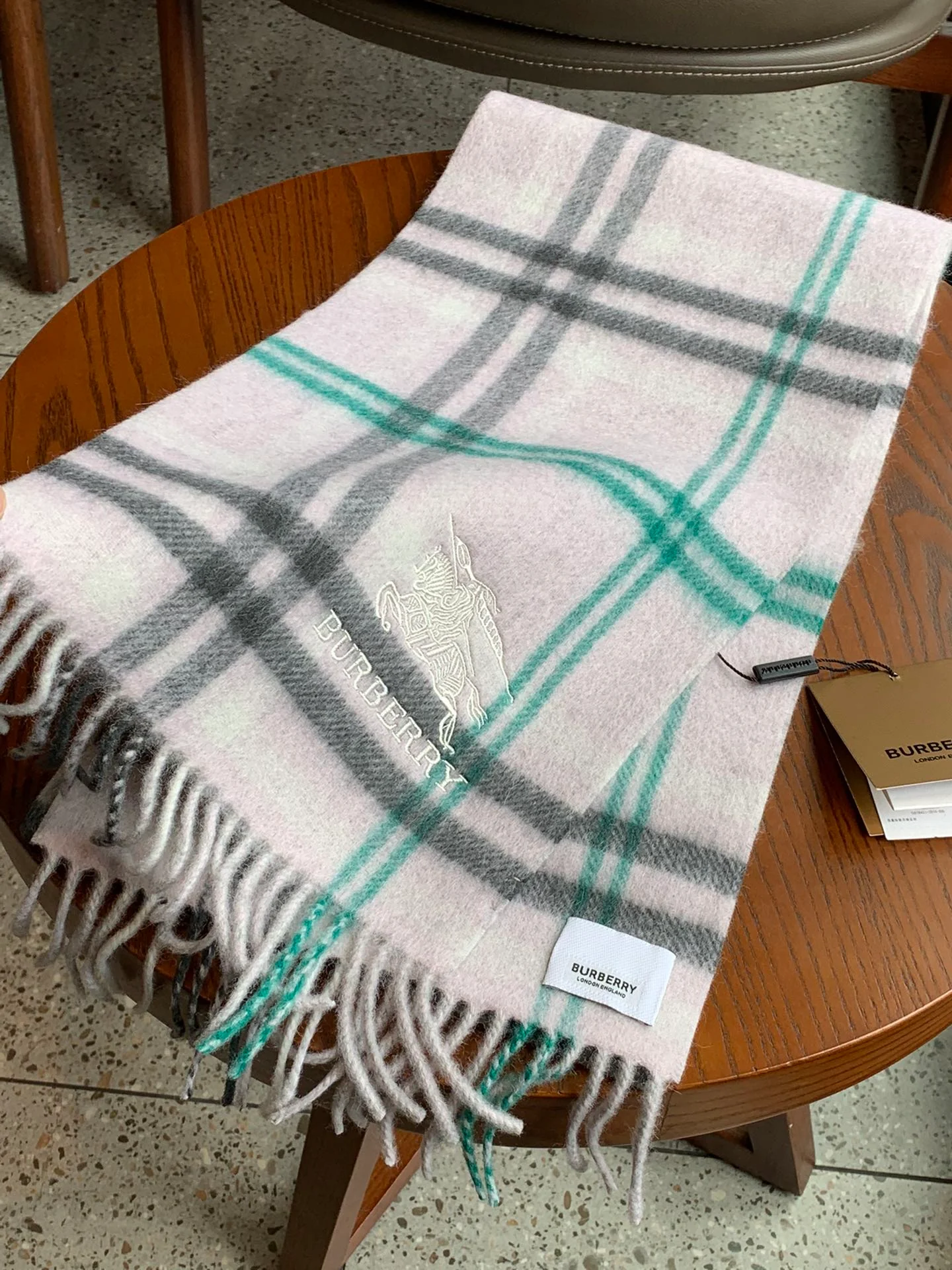 Классический кашемировый клетчатый шарф Burberry - 25 см - 190 см