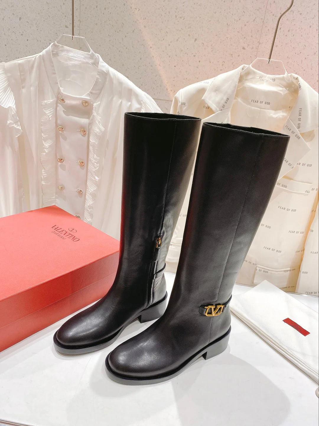 Valentino - Высокие сапоги - Черные