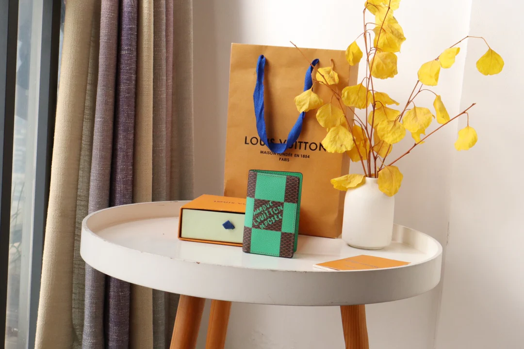 LV-m80614-Осенне-зимний новый карманный кошелек, зеленый в клетку