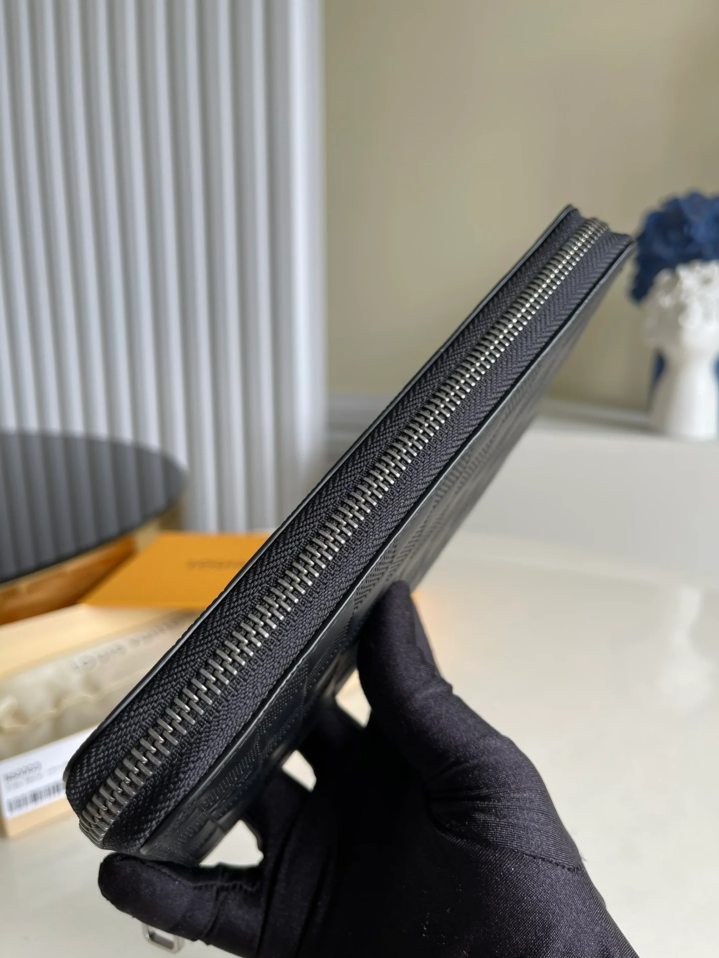 Мужской длинный кошелек/клатч LV-N60003 с тиснением и застежкой-молнией