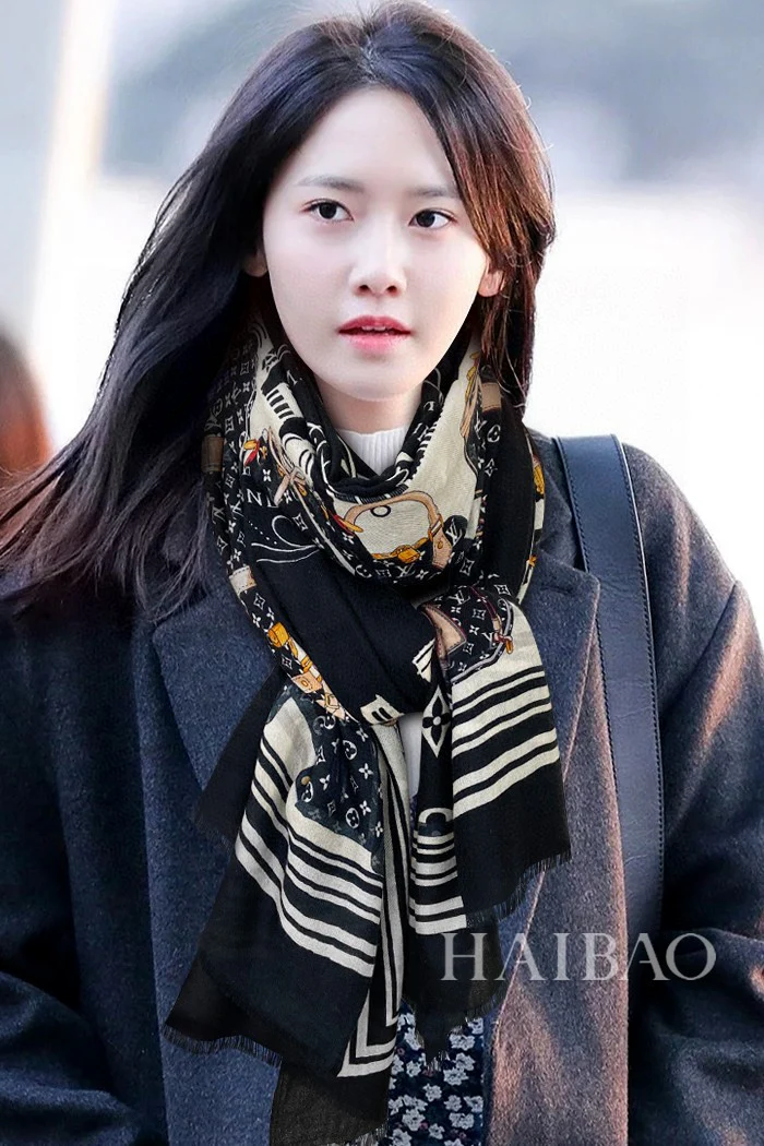 Длинный шарф Hermes City Edition для сумки - 110 см - 200 см - 100% - Кашемир премиум-класса - 1 шт.