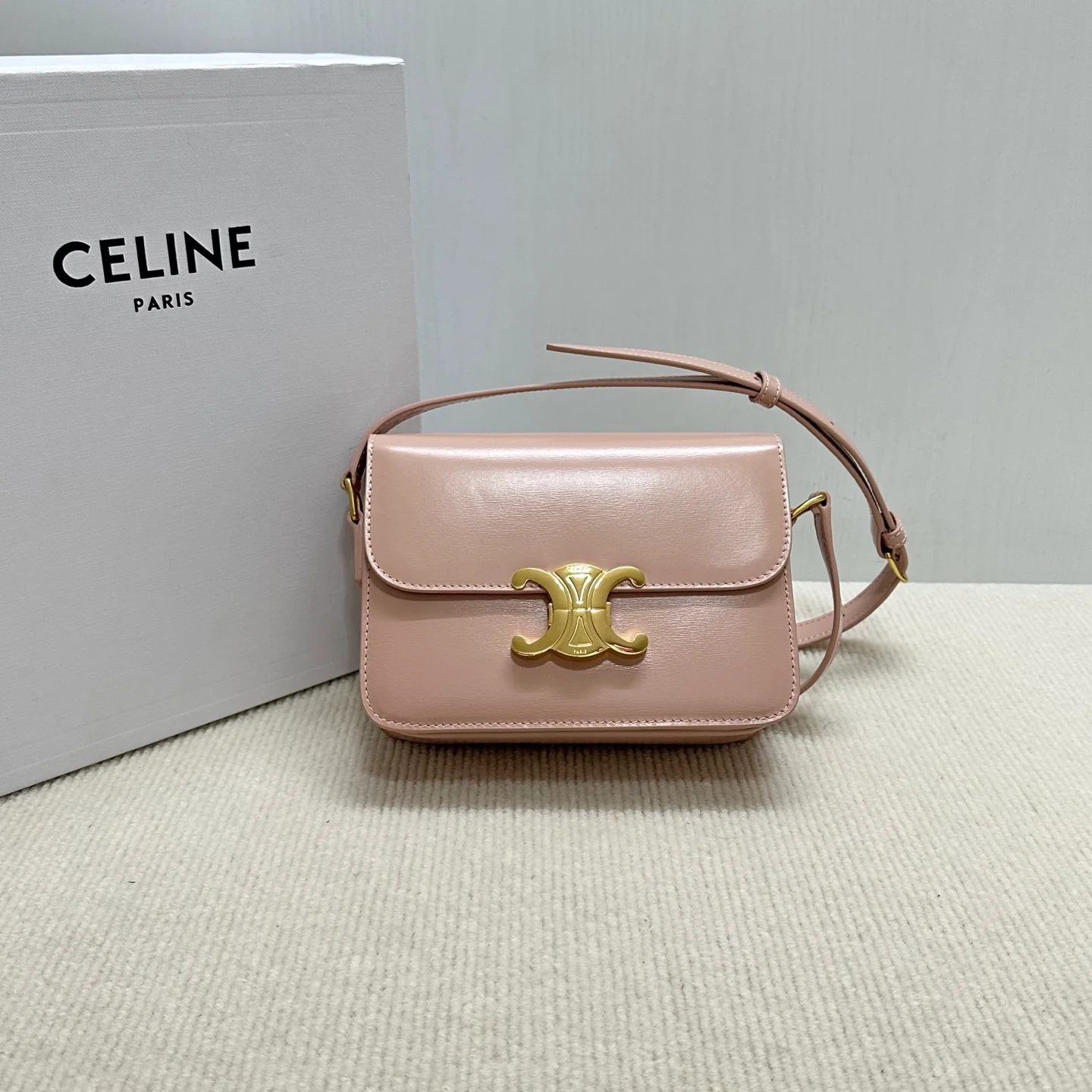 Сумка Celine Arc de Triomphe Square Bag - Маленькая - Розовая