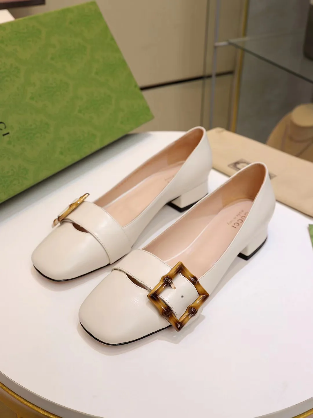 Gucci - Бамбуковая пряжка для обуви - Туфли на низком каблуке