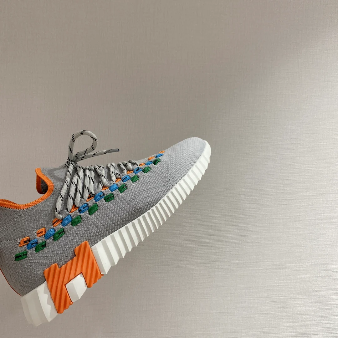 Новинка весны 2022 года от Hermes - Повседневные кроссовки - Унисекс - Серые - 1