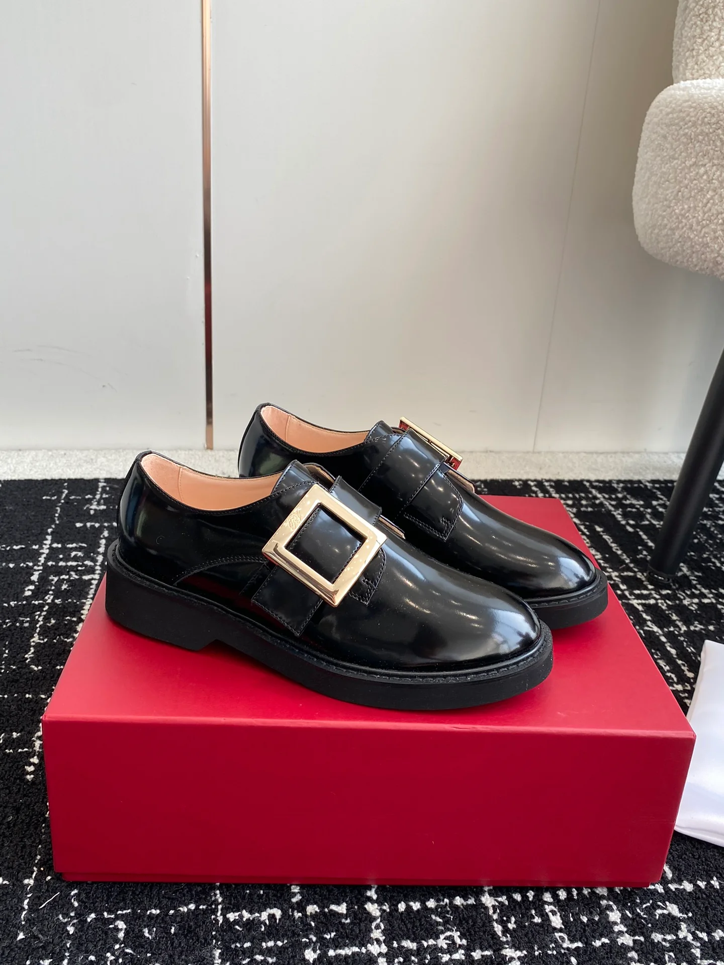 Обувь RV Shoes - Новинка сезона осень/зима 2023 - Лоферы на платформе - Черные